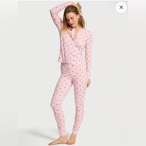Victoria’s Secret Women’s Cozy Pointelle Henley Pajama Set, NEW, XXL